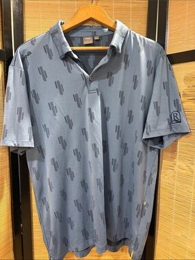 Ping Light Blue Short-Sleeve Printed Golf Polo